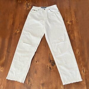 Vintage Womens Eddie Bauer White Authentic Denim‎ Loose Fit Jeans